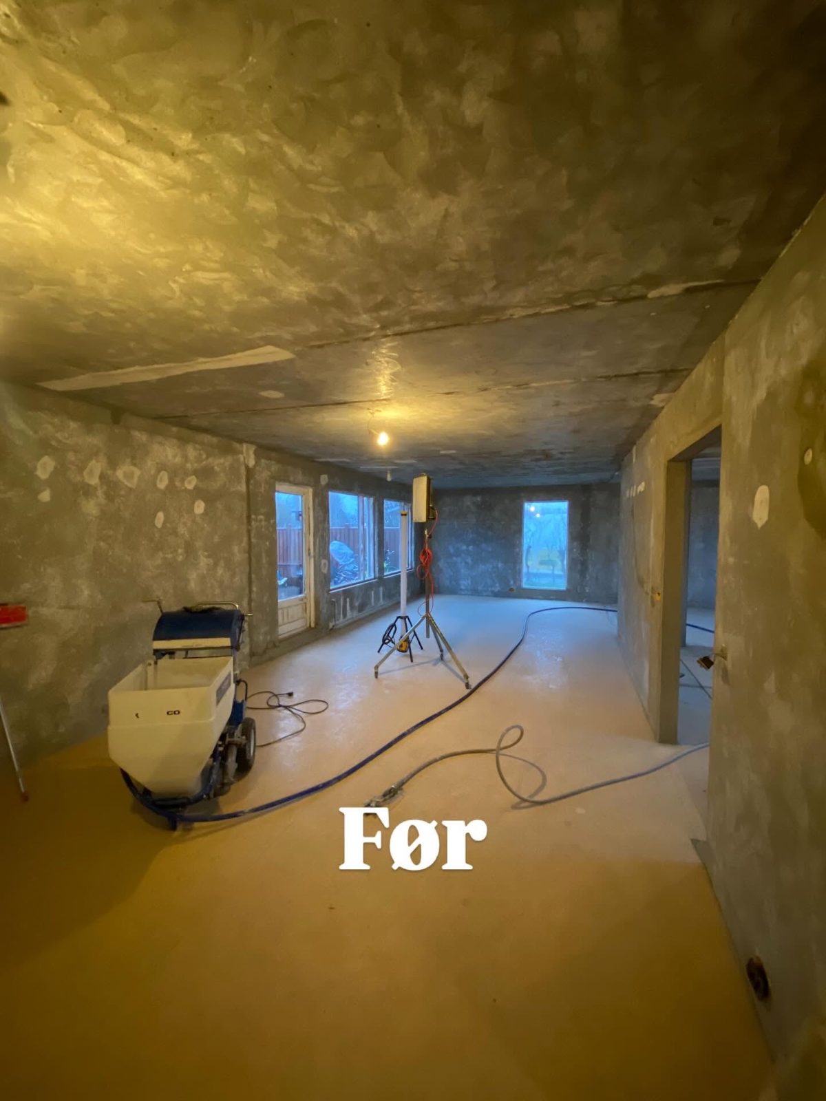 Før, spartlet rum i Horsens